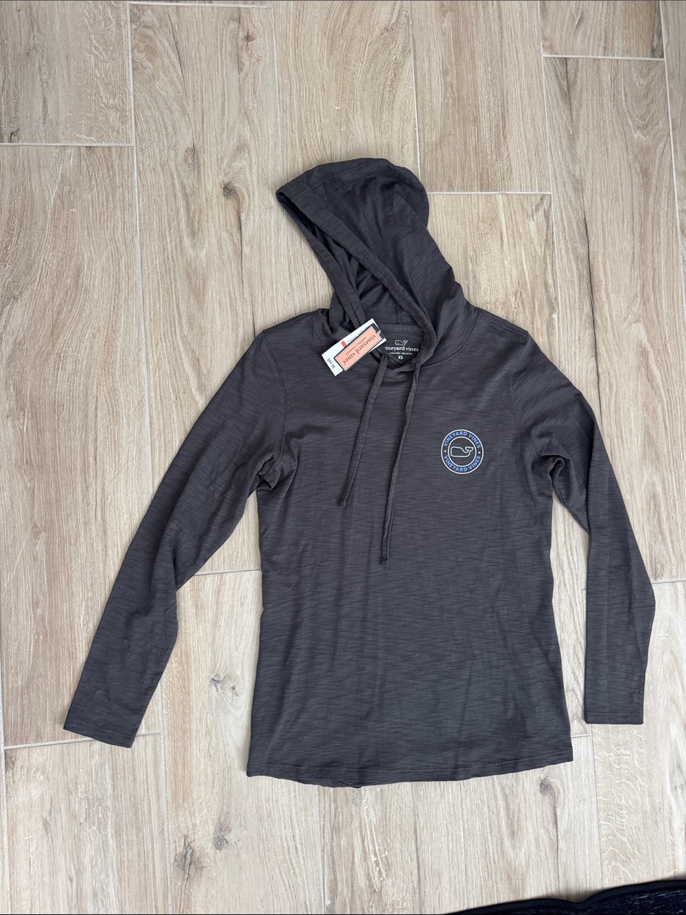 Vineyard Vines Charcoal pullover with Chest & Back Logo